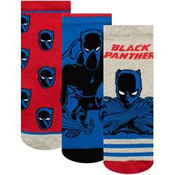 Marvel Jungen Socken im 3er Pack Black Panther Mehrfarbig 27-30 von Marvel