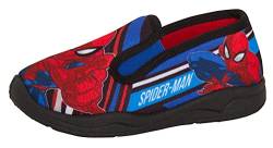 Marvel Jungen Spiderman Hausschuhe mit elastischem Einsatz zum Hineinschlüpfen Hausschuhe für Kinder Hausschuhe, Blau/Rot, 30 EU von Marvel