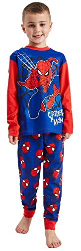 Marvel Jungen Spiderman Schlafanzug Comics Charakter Nachtwäsche, spiderman, 110 von Marvel