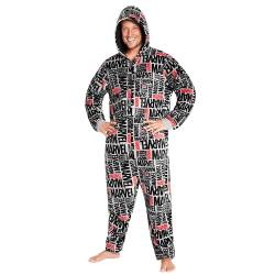 Marvel Kapuzen Flausch Fleece Onesies für Herren und Jugendliche - Bequeme Loungewear S-3XL - Geschenke für Männer (Grau/Schwarz, M) von Marvel