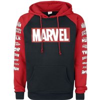 Marvel Kapuzenpullover - Logos - S bis XXL - für Männer - Größe L - schwarz/rot  - EMP exklusives Merchandise! von Marvel