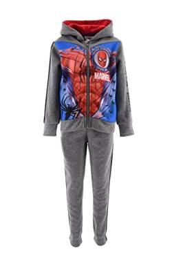 Marvel Kleidungsset Jungen, 2-Teiliges Jungen Set, Spiderman Sportanzug, Hoodie und Hose, Geschenk für Jungen, Größe 3 Jahre, Grau von Marvel