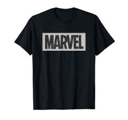 Marvel Logo Black White and Gray T-Shirt von Marvel