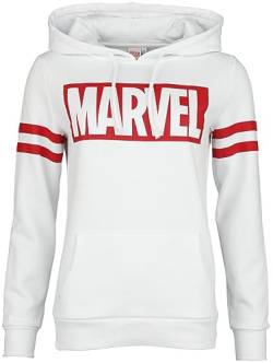 Marvel Logo Frauen Kapuzenpullover weiß L 65% Baumwolle, 35% Polyester Fan-Merch, Filme von Marvel