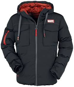 Marvel Logo Männer Winterjacke schwarz L 100% Polyester Fan-Merch, Filme, Superhelden von Marvel