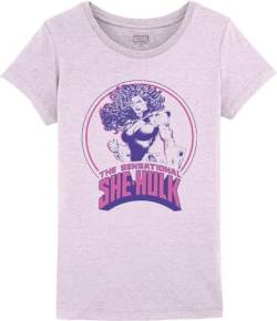 Marvel Mädchen Gimarcots175 T-Shirt, Rosa meliert, 10 Jahre von Marvel