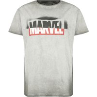 Marvel - Marvel T-Shirt - Logo Graffiti - S bis XXL - für Männer - Größe XL - hellgrau  - EMP exklusives Merchandise! von Marvel