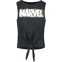 Marvel - Marvel Top - Logo Leo - S bis XXL - für Damen - Größe L - schwarz  - Lizenzierter Fanartikel von Marvel