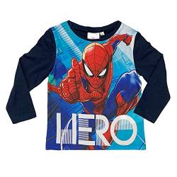 Marvel Offizielles Spiderman-T-Shirt für Kinder, langärmlig, Originalteil 3330, Blau 8 Jahre von Marvel
