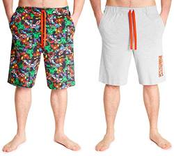 Marvel Shorts Herren, Kurze Hosen Herren 2er Pack, Jogginghose Herren Kurz, Avengers Fanartikel, S-3XL (Grau/Mehrfarbig, L) von Marvel