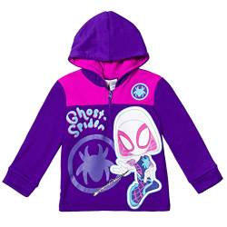 Marvel Spider-Man Ghost-Spider Jungen Mädchen Fleece Halber Reißverschluss Mode Hoodie Blau 3T von Marvel