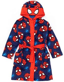 Marvel Spider-Man Morgenmantel für Jungen | Kinder Superhero Blau Rot Maske Pyjama Bademantel | Comics Robe Kleidung Geschenk 3-4 Jahre von Marvel