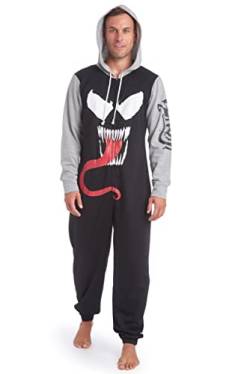 Marvel Spider-Man Venom Herren-Overall, Fleece, mit Reißverschluss, Größe M, Schwarz von Marvel