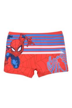 Marvel Spiderman Badeshorts für Jungen, Badeanzug im Spider-Man Design, Badeboxershorts für Jungen, Größe 6 Jahre, Rot von Marvel