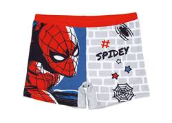 Marvel Spiderman Badeshorts für Jungen, Badehose für Kinder, Jungen Slips, Boxer-Badeanzug, Bermuda Shorts Jungen, Badeshorts, Größe 8 Jahre - Grau von Marvel