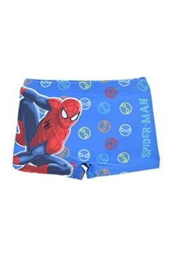 Marvel Spiderman Badeshorts für Jungen, Badehose für Kinder, Jungen Slips, Boxer-Badeanzug, Sommer Badeshorts, Größe 8 Jahre, Blau von Marvel