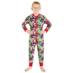 Marvel Spiderman Fleece Onesie Kinder Jungen, Iron Man Avengers Ganzkörper Schlafanzug 3 bis 10 Jahren - Kinder Geschenke Jungen (Mehrfarbig Avengers, 3-4 Jahre) von Marvel