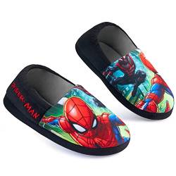 Marvel Spiderman Hausschuhe Kinder Avengers Kinder Hausschuhe (Schwarz Spiderman, 30/31 EU) von Marvel