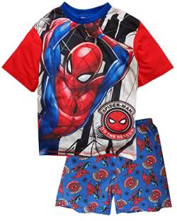 Marvel Spiderman Jungen Kurzer Schlafanzug, rot, 110 von Marvel