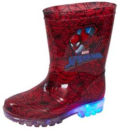 Marvel Spiderman Leuchtende Gummistiefel / Schneestiefel für Kinder, Rot - rot - Größe: 25 EU von Marvel
