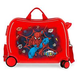 Marvel Spiderman Pop Kinder-Koffer Rot 50x38x20 cms Hartschalen ABS Kombinationsschloss 38L 2,1kgs 4 Räder Handgepäck von Marvel