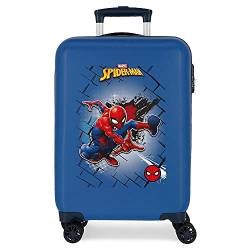 Marvel Spiderman Red Kabinentasche, blau, 38 x 55 x 20 cm, starr, ABS, seitlicher Zahlenkombinationsverschluss, 34 l, 2,66 kg, 4 Doppelrollen, Handgepäck. von Marvel