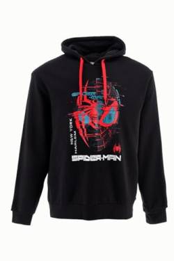 Marvel Spiderman Sweatshirt für Herren, Klassischer Spiderman Design Pullover, Kapuzenpullover, Geschenk für Männer und Jugendliche (XXL) von Marvel