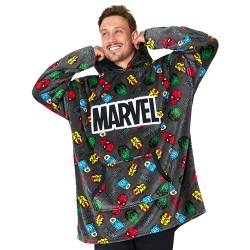 Marvel Übergroße Hoodie Decke Herren Kapuzenpullover Avengers (Grau AOP) von Marvel