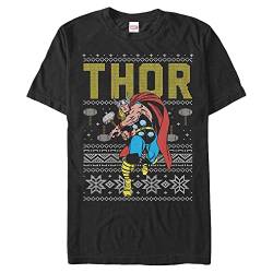 Marvel Unisex Avengers Classic Ugly Thor Organic Short Sleeve T-shirt, Schwarz, XL von Marvel