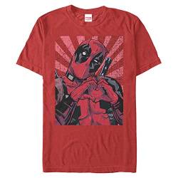 Marvel Unisex Deadpool-Close Heart Pool Organic Short Sleeve T-Shirt, Red, M von Marvel