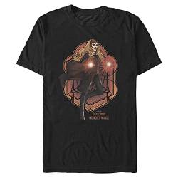 Marvel Unisex Doctor Strange in The Multiverse of Madness-Wanda Mandala Organic Short Sleeve T-Shirt, Black, XXL von Marvel