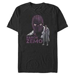 Marvel Unisex Falcon and The Winter Soldier-Masked Zemo Organic Short Sleeve T-Shirt, Black, XXL von Marvel