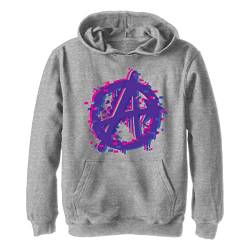 Marvel Unisex Kinder Avengers Glitch Icon Hoodie, Sportlich Heather, S von Marvel