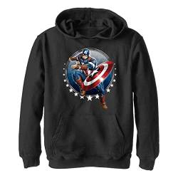 Marvel Unisex Kinder Captain Toss Hoodie, Schwarz, L von Marvel