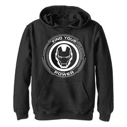 Marvel Unisex Kinder Power Of Iron Man Hoodie, Schwarz, XL von Marvel