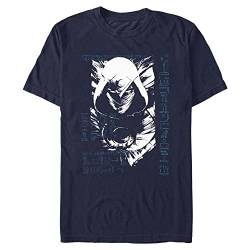 Marvel Unisex Moon Knight Moon Knight Grunge Organic Short Sleeve T-shirt, Navy Blue, XL von Marvel