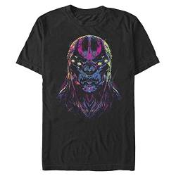 Marvel Unisex The Eternals-Devious Face Organic Short Sleeve T-Shirt, Black, XXL von Marvel