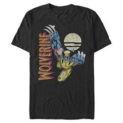 Marvel Unisex X-men Wolverine Night Organic Short Sleeve T-shirt, Schwarz, XL von Marvel
