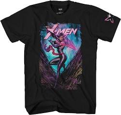 Marvel X-Men Psylocke Cover Superhero Comics Offizielles Lizenzprodukt Erwachsene T-Shirt - Schwarz - X-Groß von Marvel