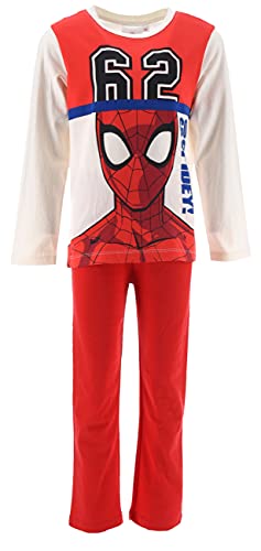 Spiderman Jungen Lang Pyjama Schlafanzug (Weiß,4 Jahre) von Marvel