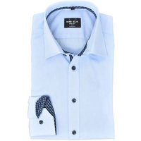 MARVELIS Businesshemd Businesshemd - Body Fit - Langarm - Einfarbig - Hellblau von Marvelis