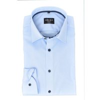 MARVELIS Businesshemd Businesshemd - Body Fit - Langarm - Einfarbig - Hellblau von Marvelis