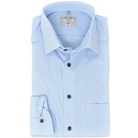 MARVELIS Businesshemd Businesshemd - Comfort Fit - Langarm - Kariert - Hellblau Vichykaro von Marvelis