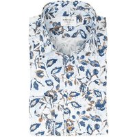 MARVELIS Businesshemd Businesshemd - Modern Fit - Langarm - Muster - Blau von Marvelis