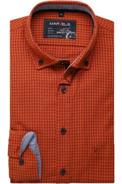 Marvelis Casual Modern Fit Hemd orange, Kariert von Marvelis