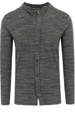 Marvelis Casual Modern Fit Longsleeve anthrazit, Faux-uni von Marvelis