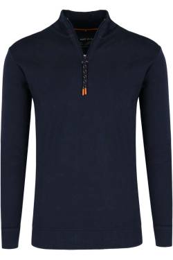 Marvelis Casual Modern Fit Sweatshirt Zip navy, Einfarbig von Marvelis