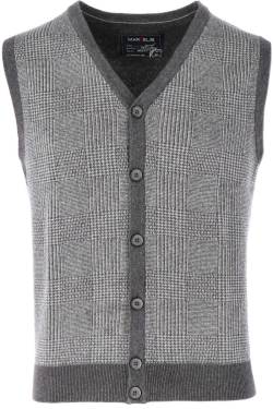 Marvelis Casual Modern Fit Weste grau, Gemustert von Marvelis