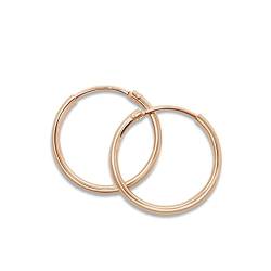 Mary & Jules Creolen Rosegold aus 925 Sterling Silber, feine Ohrringe Rosegold Creolen Damen aus recyceltem Silber, vergoldet von Mary & Jules