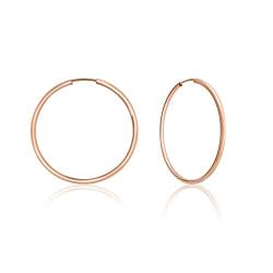 Mary & Jules Creolen Rosegold aus 925 Sterling Silber, feine Ohrringe Rosegold Creolen Damen aus recyceltem Silber, vergoldet von Mary & Jules